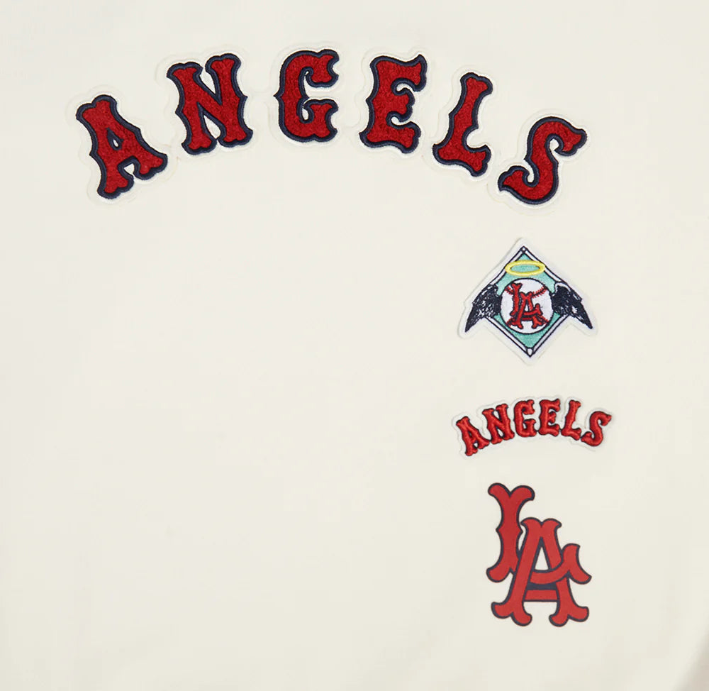 MLB LOS ANGELES ANGELS RETRO CLASSIC WOMEN'S RIB CREWNECK