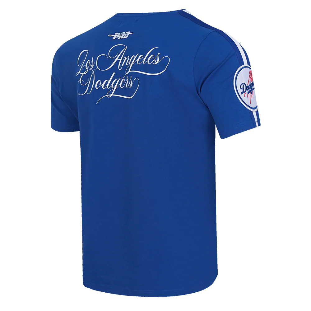 MLB LOS ANGELES DODGERS SUGAR SKULL MEN'S SINGLE JERSEY STRIPED TOP