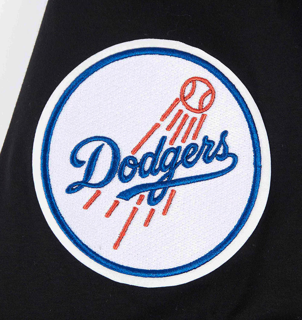 MLB LOS ANGELES DODGERS CLASSIC CHENILLE MEN'S DOUBLE KNIT SHORT SLEEVE PULLOVER HOODIE