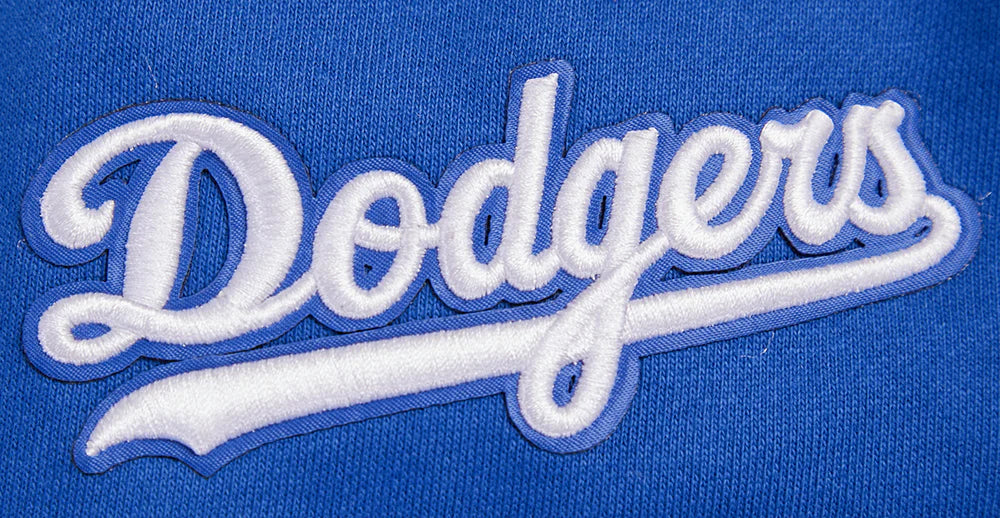 MLB LOS ANGELES DODGERS SCRIPT TAIL MEN'S RIB FLEECE PULLOVER HOODIE