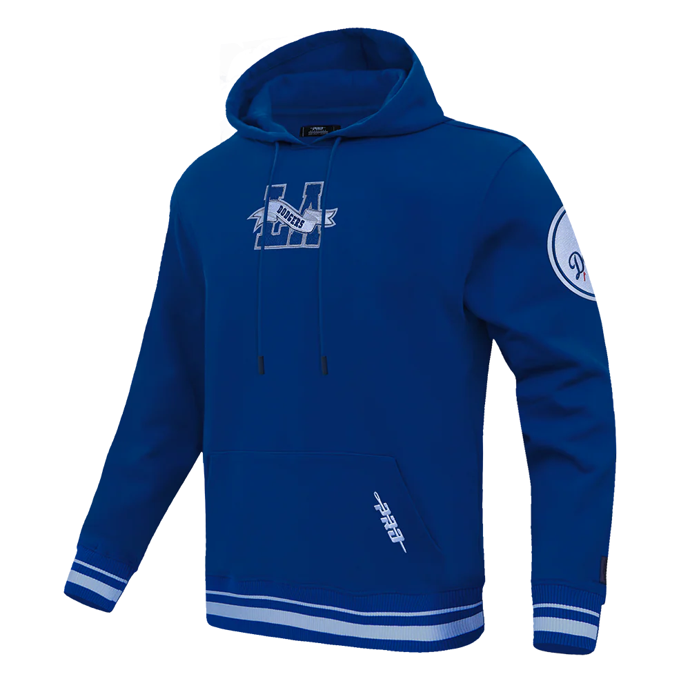 MLB LOS ANGELES DODGERS TEAM PENNANTS MEN'S RIB FLEECE PULLOVER HOODIE