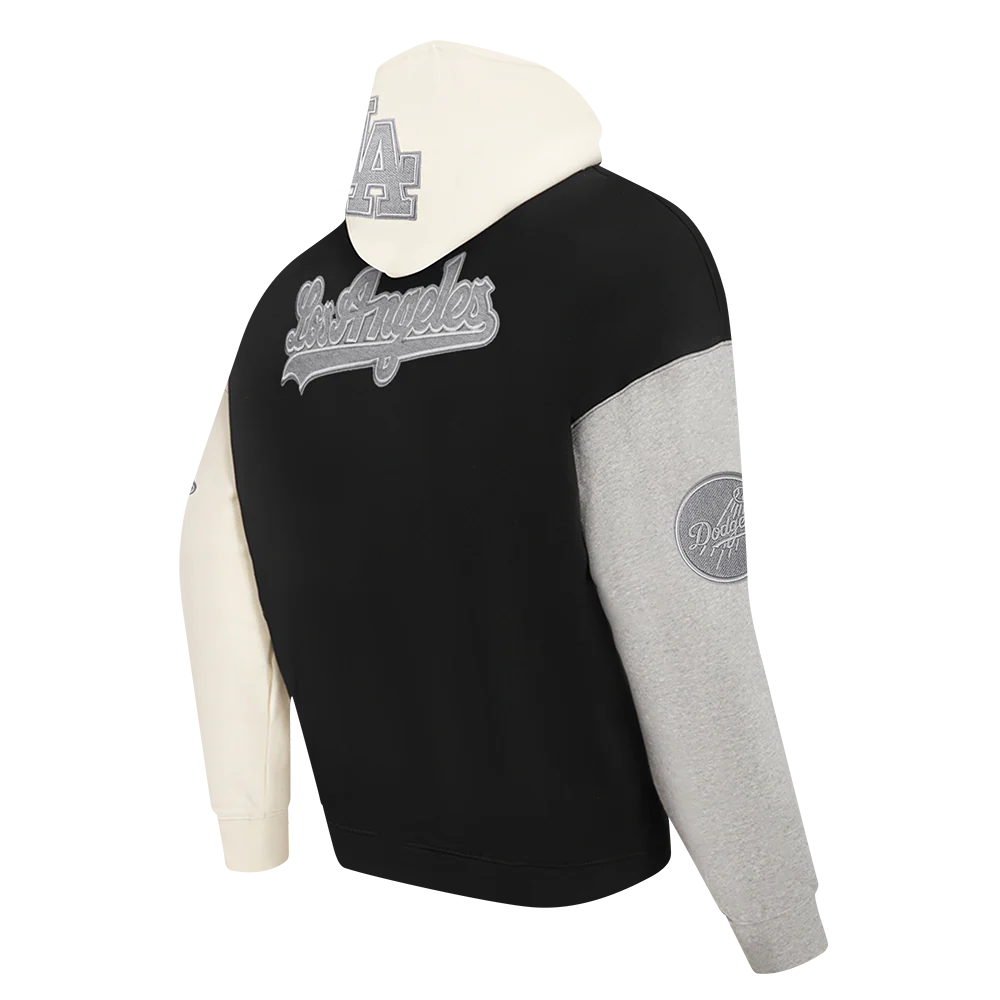 MLB LOS ANGELES DODGERS REVERSE FRENCH TERRY MEN'S COLORBLOCK FLEECE PULLOVER HOODIE