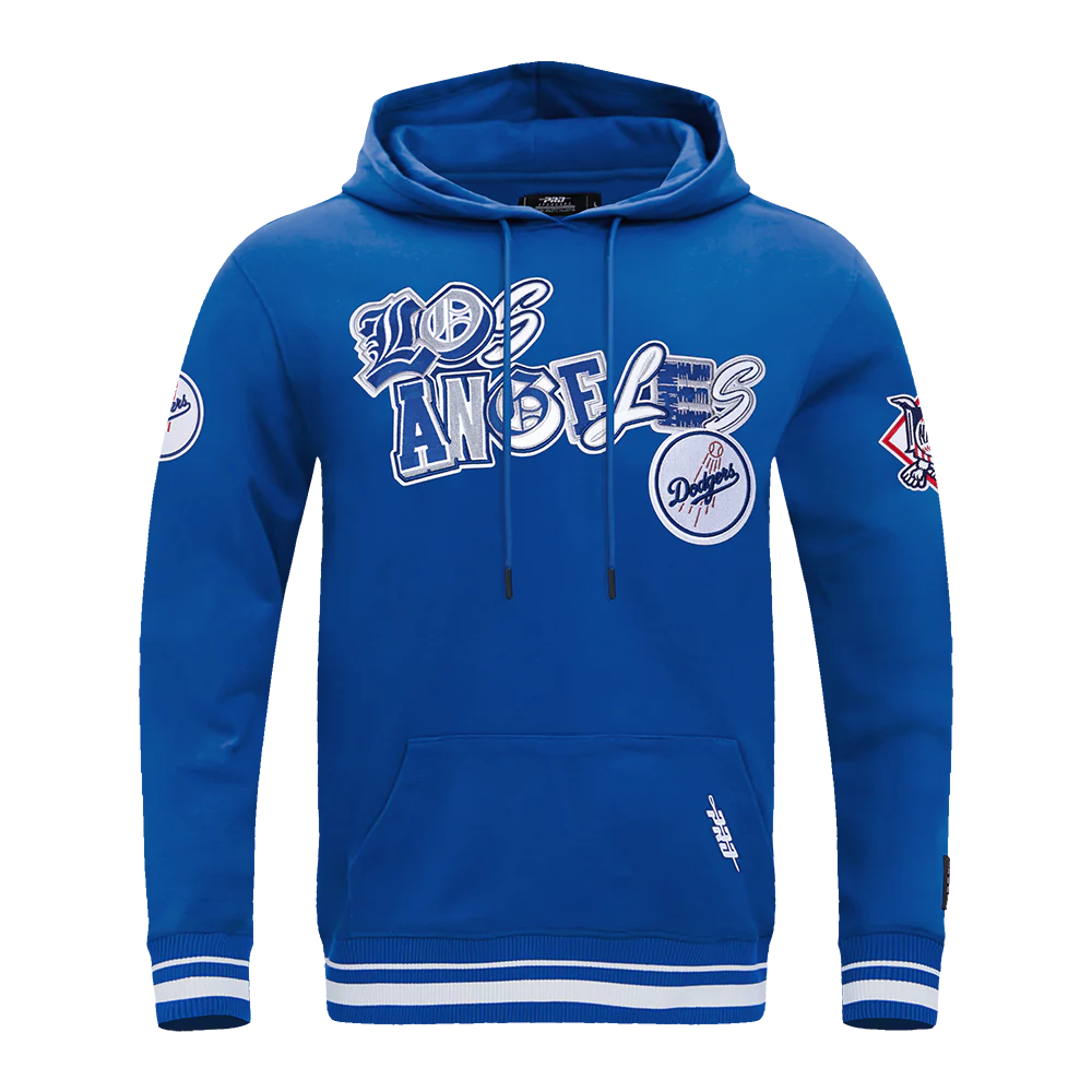 MLB LOS ANGELES DODGERS CITY RANSOM MEN'S RIB FLEECE PULLOVER HOODIE