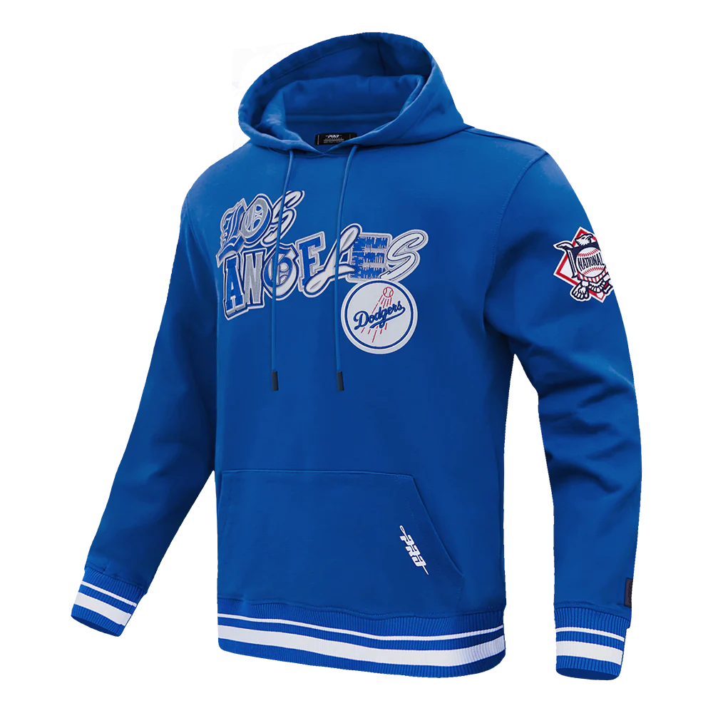 MLB LOS ANGELES DODGERS CITY RANSOM MEN'S RIB FLEECE PULLOVER HOODIE