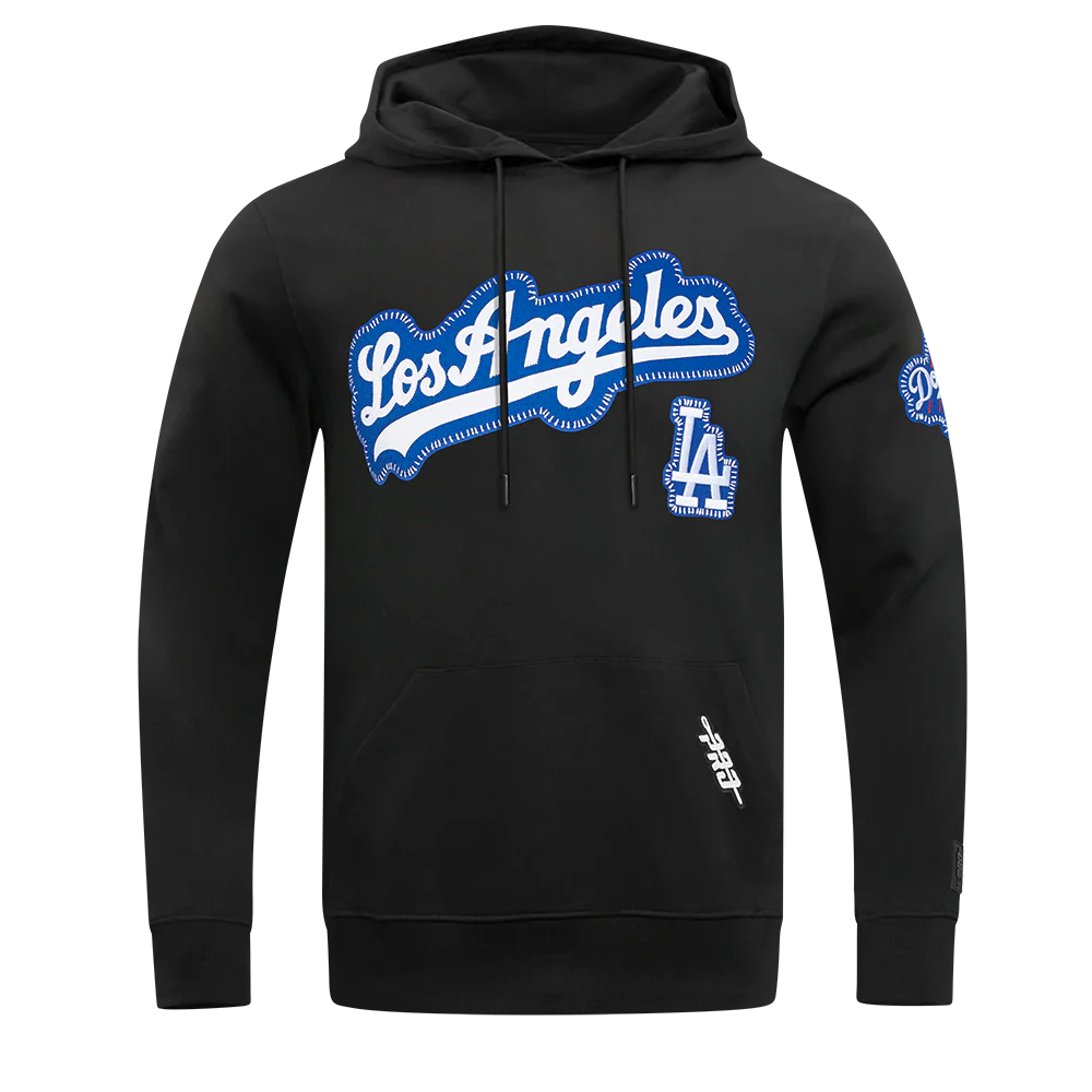 MLB LOS ANGELES DODGERS DIY PICK STITCH MEN'S DOUBLE KNIT PULLOVER HOODIE
