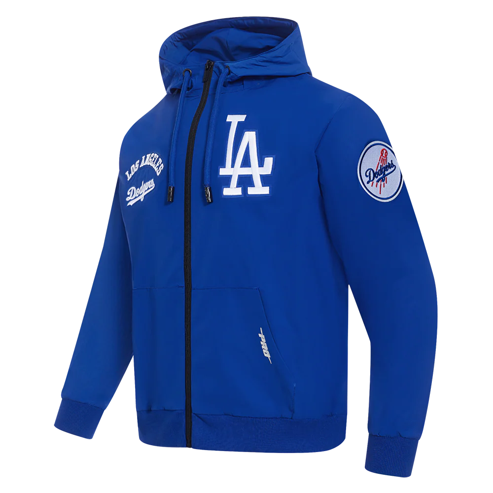 MLB LOS ANGELES DODGERS CLASSIC WIND SUIT MEN'S WOVEN FULL ZIP PULLOVER HOODIE