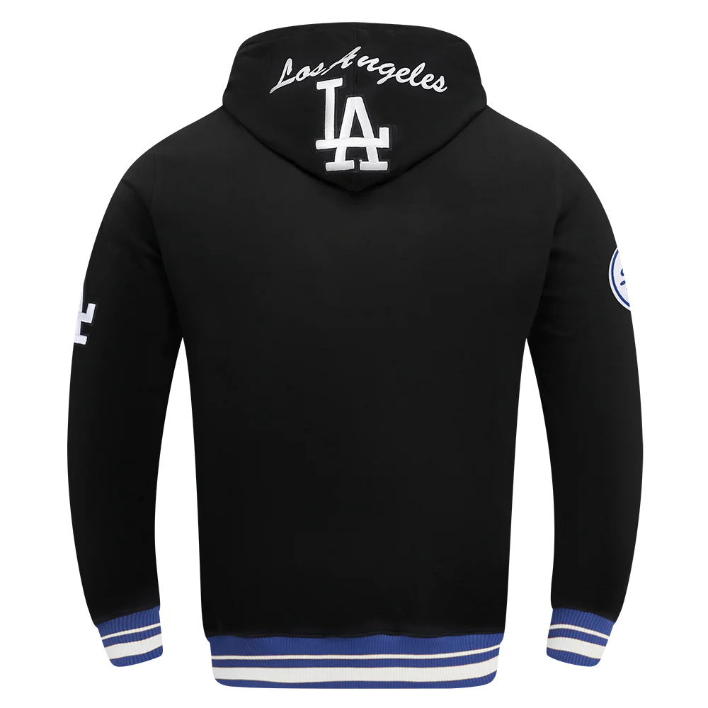 MLB LOS ANGELES DODGERS TEAM BADGE MEN'S RIB PO HOODIE