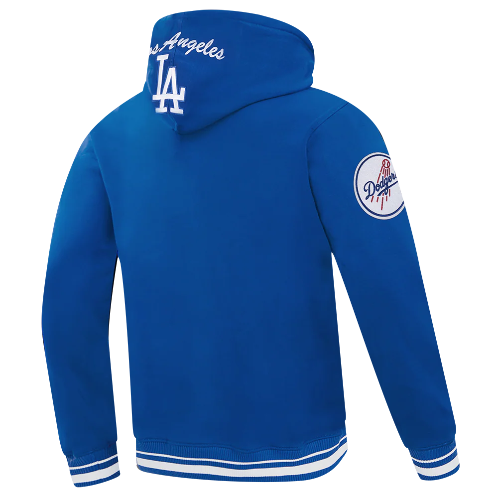 MLB LOS ANGELES DODGERS TEAM BADGE MEN'S RIB PO HOODIE