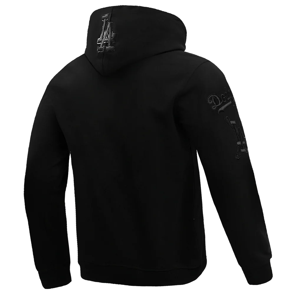 MLB LOS ANGELES DODGERS TRIPLE BLACK LOGO MEN'S PULLOVER HOODIE