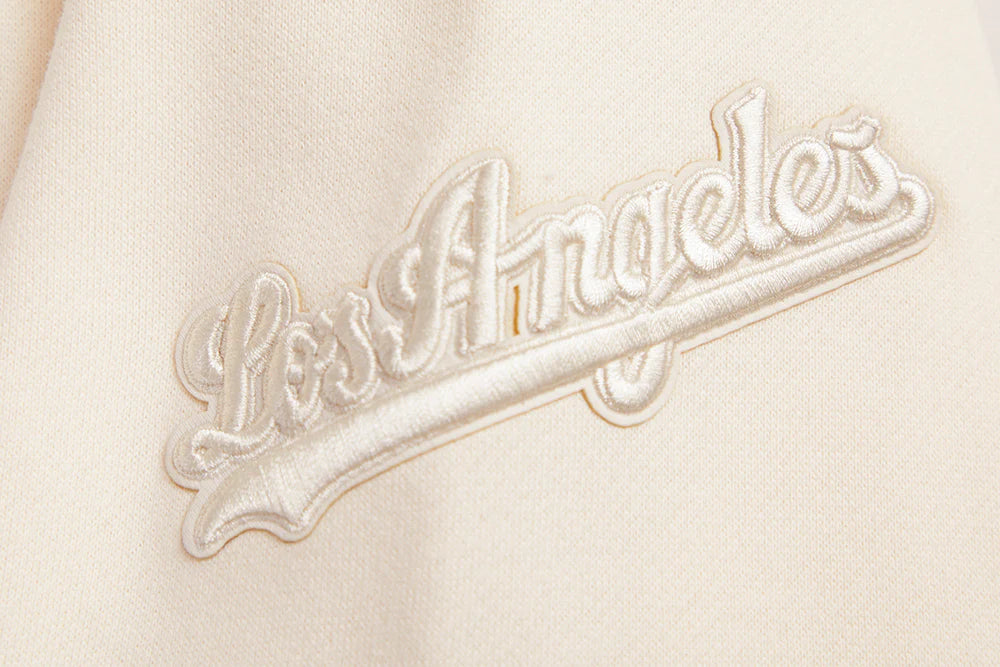MLB LOS ANGELES DODGERS NEUTRAL DROP SHOULDER FLEECE CREWNECK