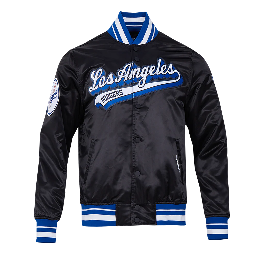 MLB LOS ANGELES DODGERS SCRIPT TAIL MEN'S SATIN JACKET