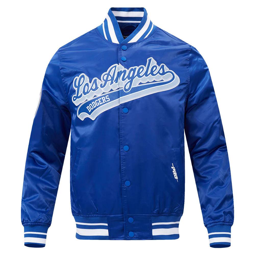 MLB LOS ANGELES DODGERS SCRIPT TAIL MEN'S SATIN JACKET