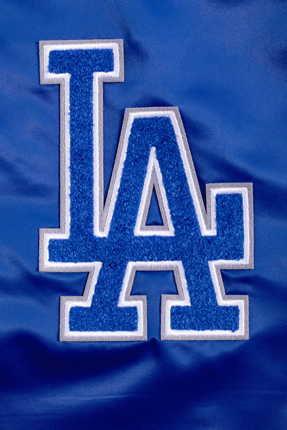 MLB LOS ANGELES DODGERS OLD ENGLISH MEN'S RIB SATIN JACKET