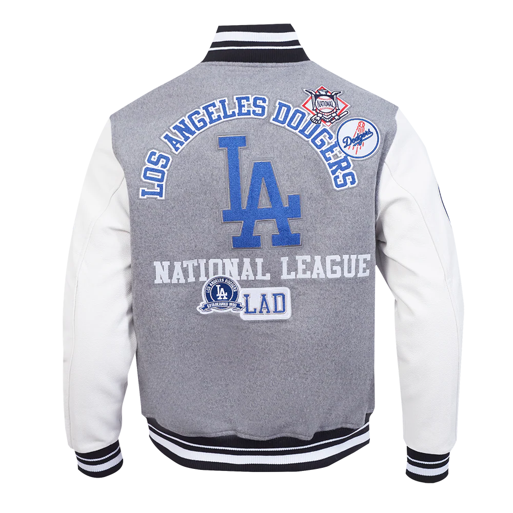 MLB LOS ANGELES DODGERS AREA CODE MEN'S RIB WOOL VARSITY JACKET