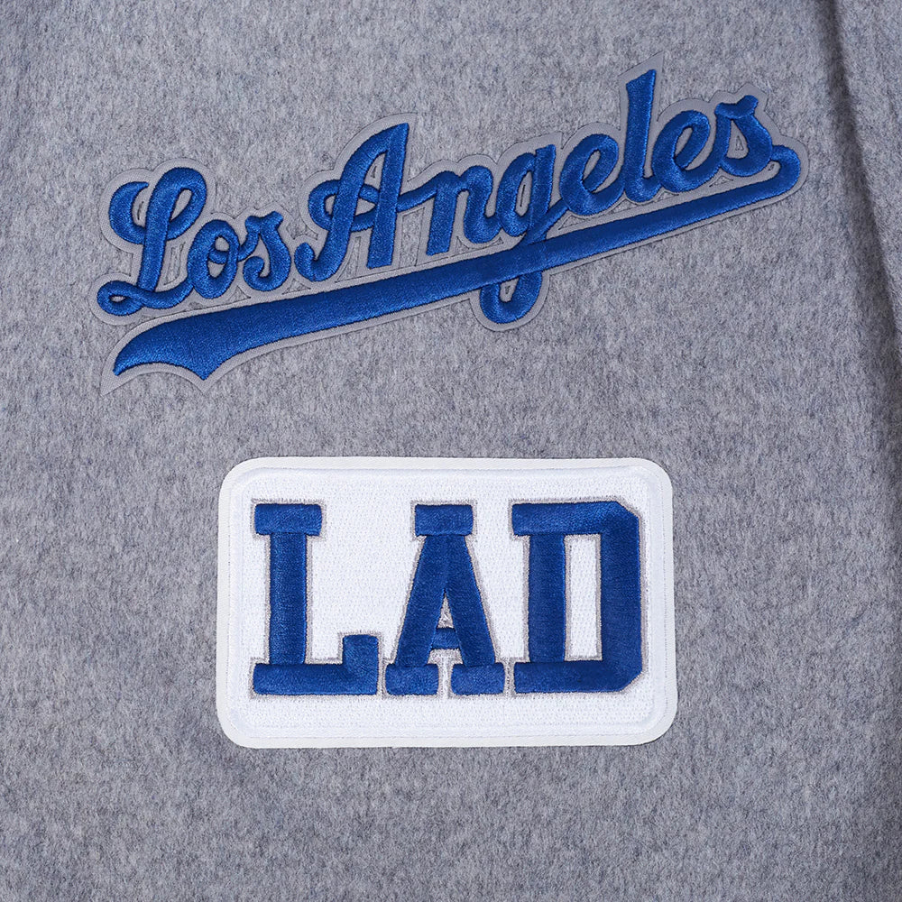 MLB LOS ANGELES DODGERS AREA CODE MEN'S RIB WOOL VARSITY JACKET