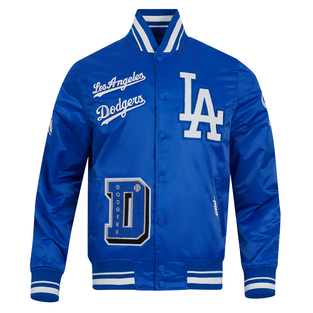 MLB LOS ANGELES DODGERS SUBLIMATED MEN'S SATIN JACKET-MIDNIGHT SKY
