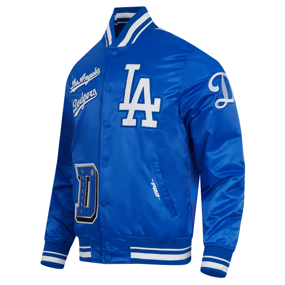 MLB LOS ANGELES DODGERS SUBLIMATED MEN'S SATIN JACKET-MIDNIGHT SKY