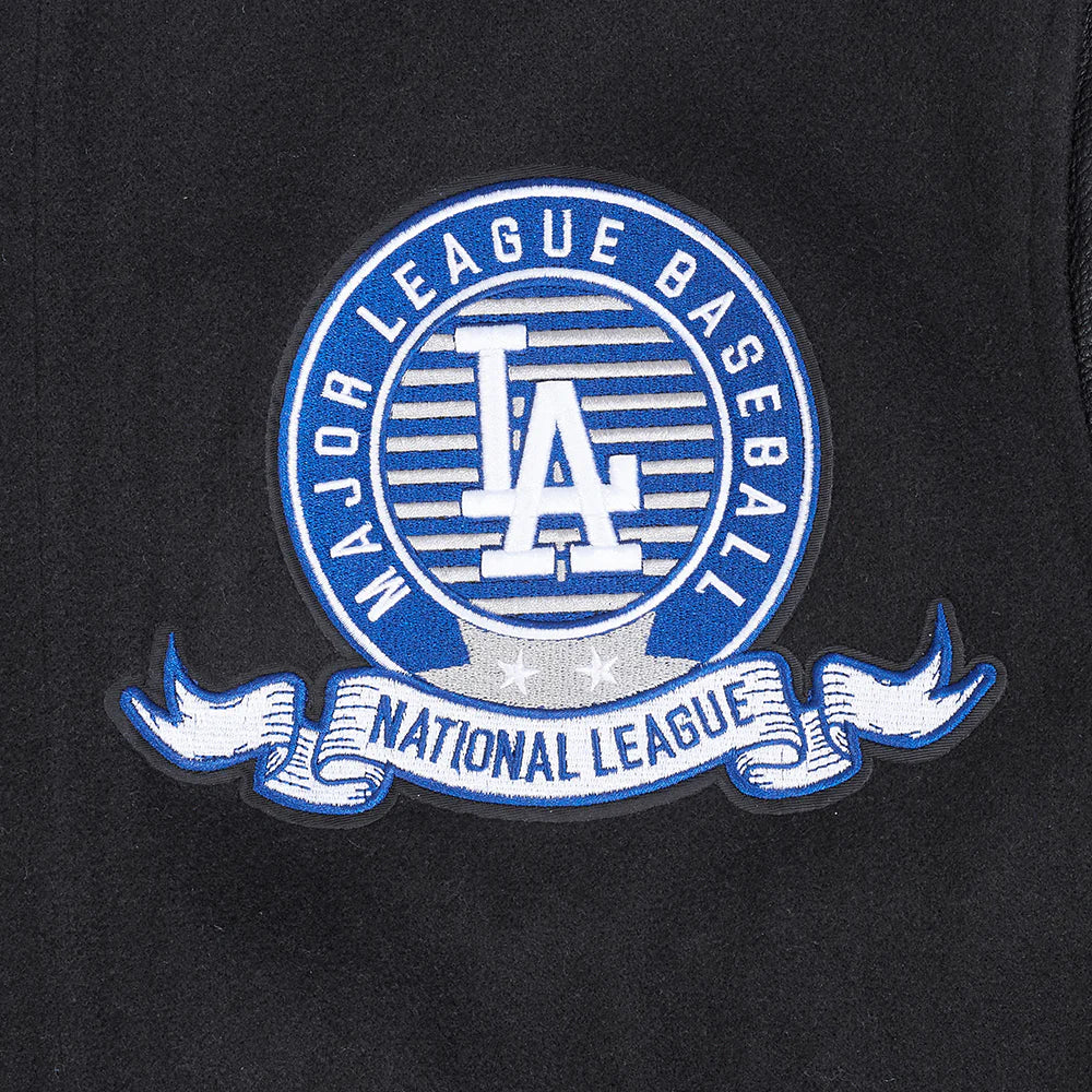 MLB LOS ANGELES DODGERS TEAM BADGE MEN'S RIB WOOL VARSITY JACKET