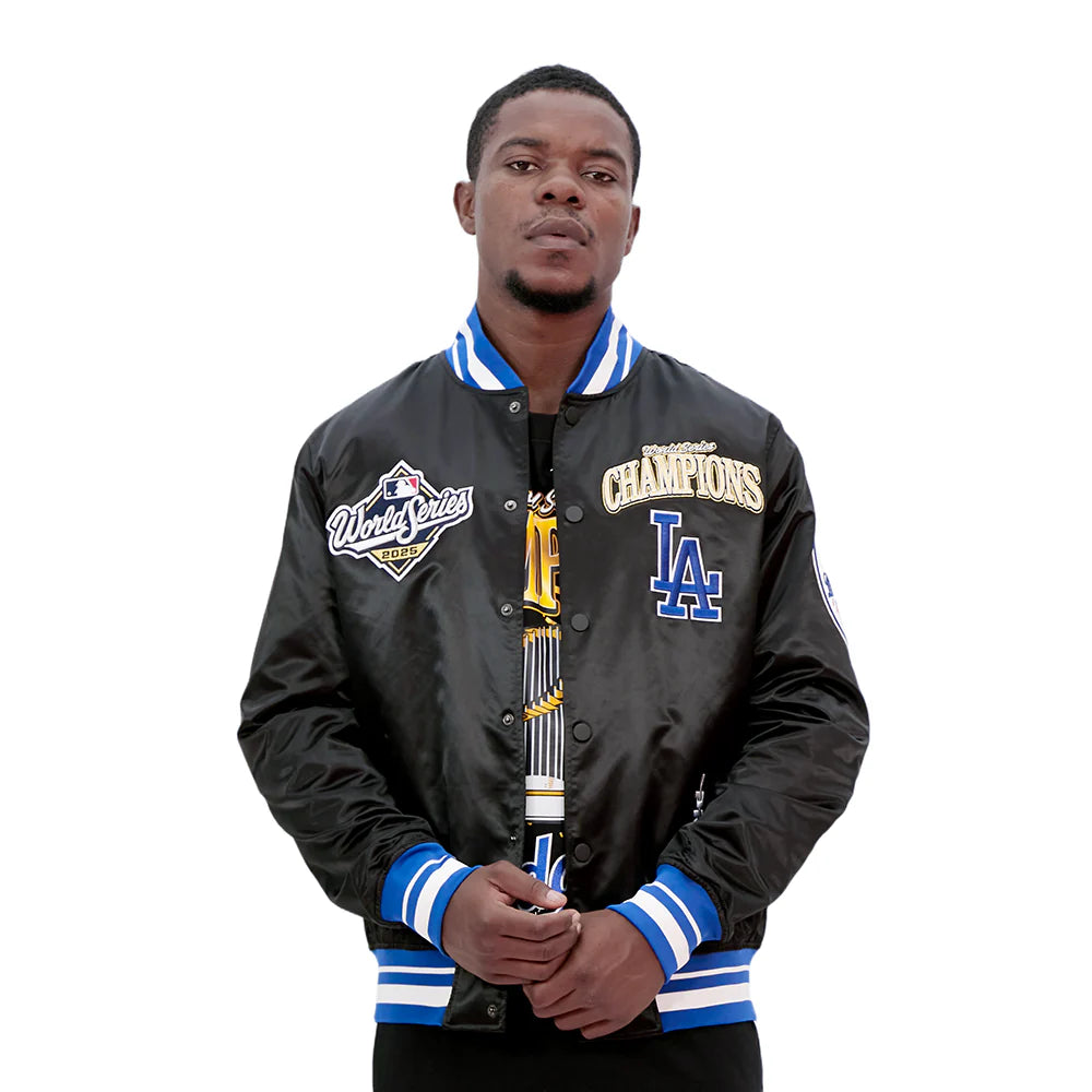 MLB LOS ANGELES DODGERS MLB WORLD SERIES 2025 PRO SATIN YD RIB JACKET
