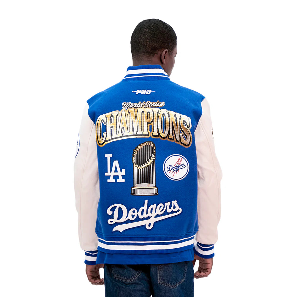 MLB LOS ANGELES DODGERS MLB WORLD SERIES 2025 MEN´S RIB WOOL VARSITY JACKET