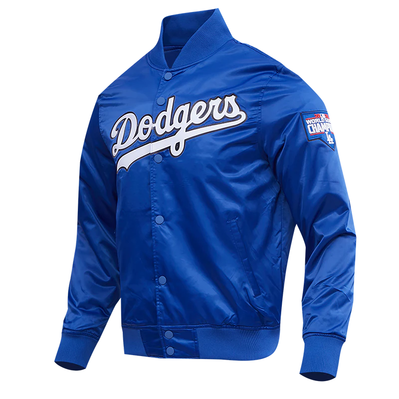 MLB LOS ANGELES DODGERS BIG LOGO MEN'S SATIN JACKET