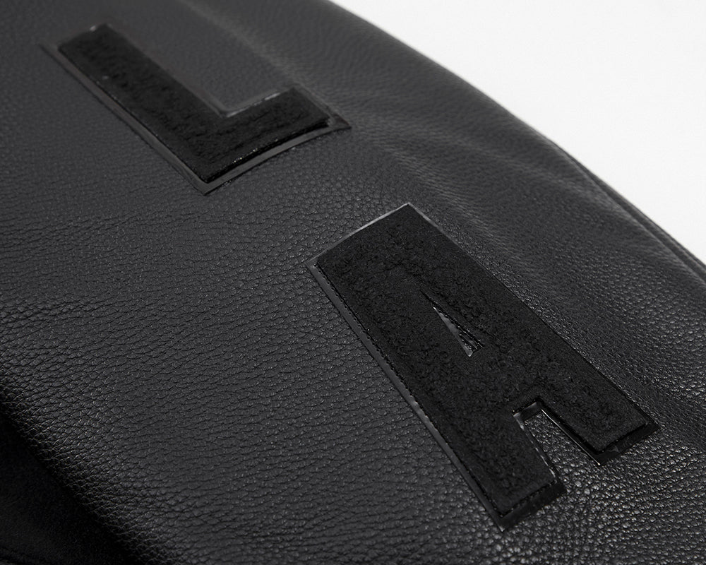 MLB LOS ANGELES DODGERS PRO TRIPLE BLACK MEN'S VARSITY JACKET