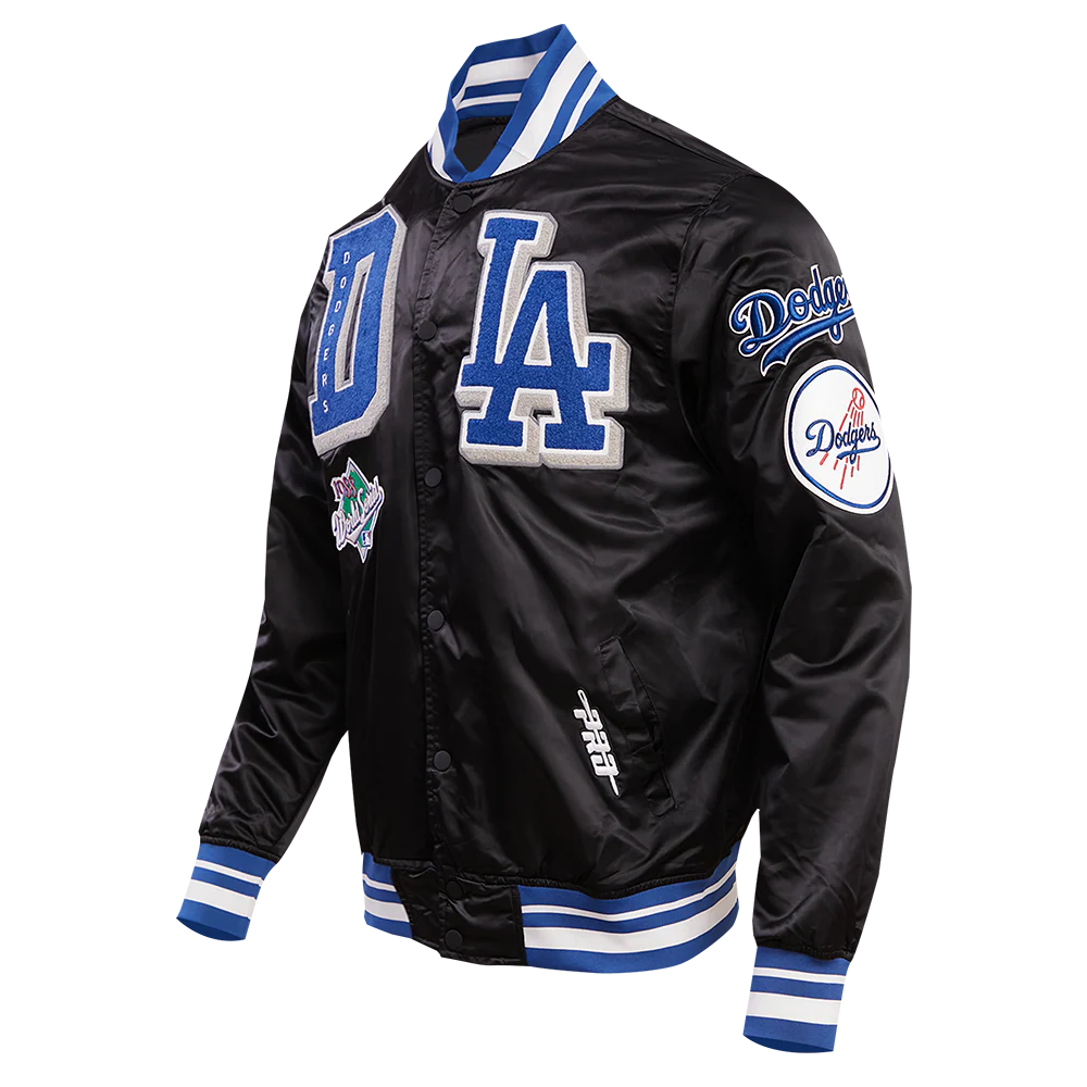 MLB LOS ANGELES DODGERS MASHUP MEN'S RIB SATIN JACKET
