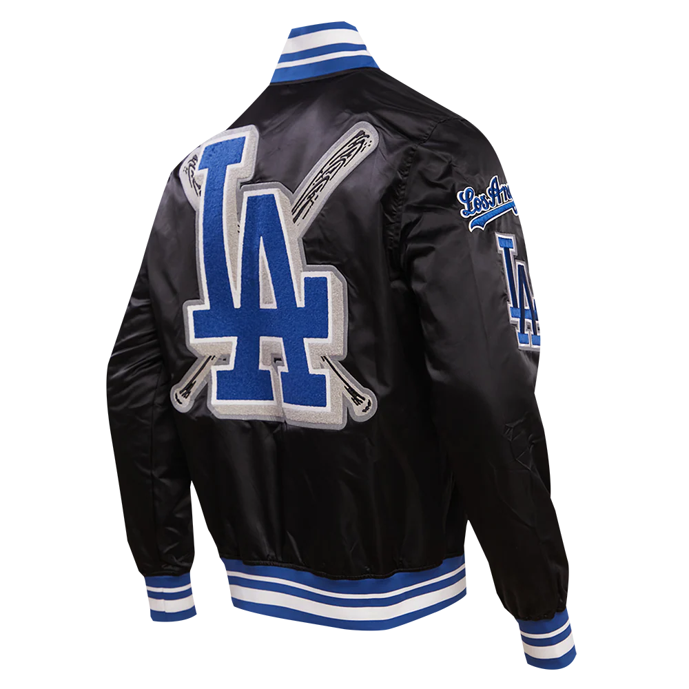 MLB LOS ANGELES DODGERS MASHUP MEN'S RIB SATIN JACKET
