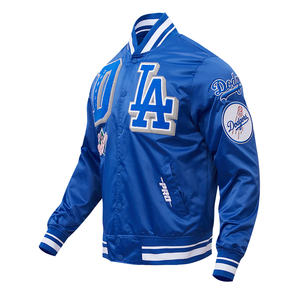 MLB LOS ANGELES DODGERS MASHUP MEN'S RIB SATIN JACKET