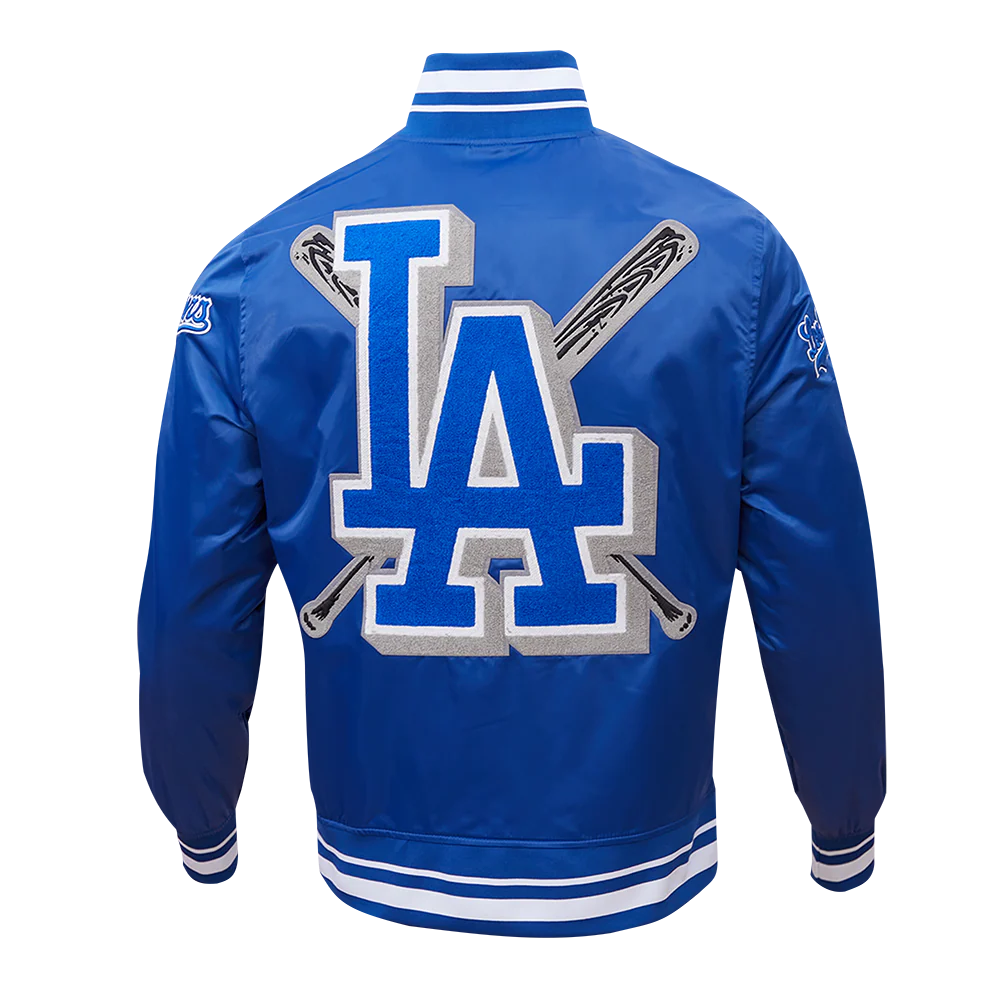 MLB LOS ANGELES DODGERS MASHUP MEN'S RIB SATIN JACKET