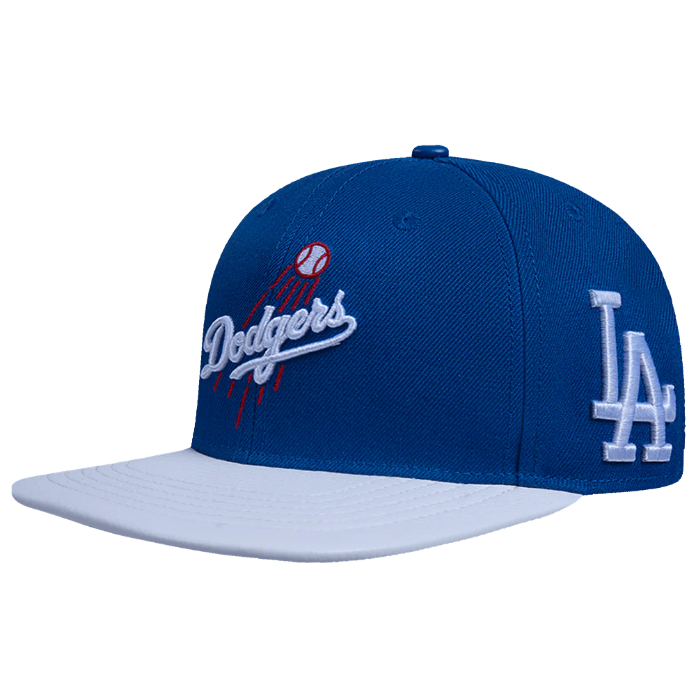 MLB LOS ANGELES DODGERS FAST LANE LOGO WOOL STRAPBACK