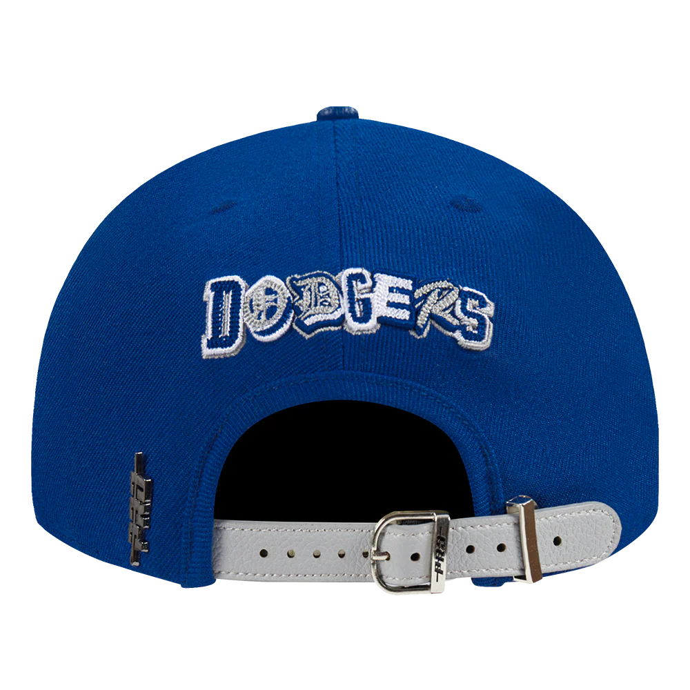 MLB LOS ANGELES DODGERS CITY RANSOM LEATHER PINCH FRONT STRAPBACK HAT