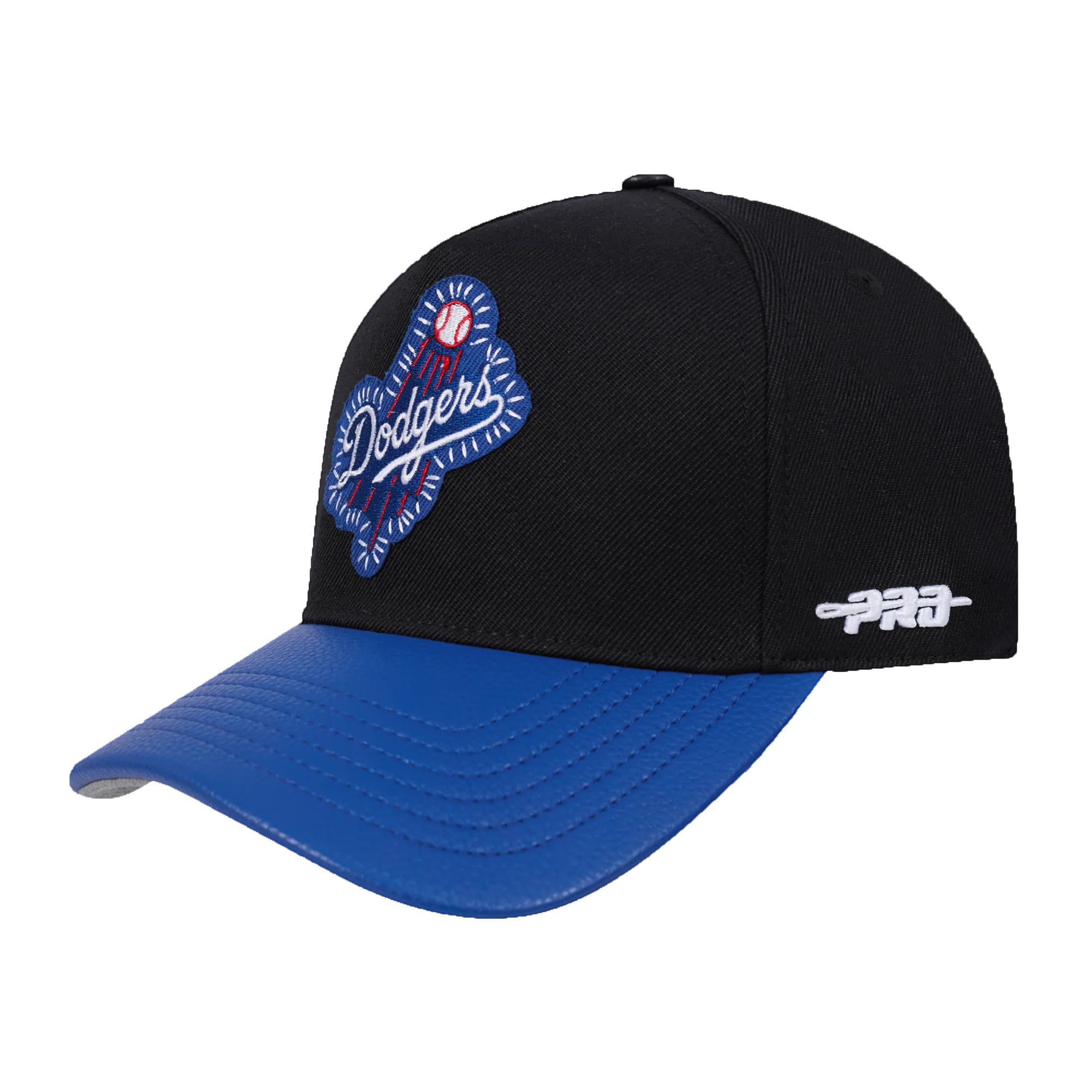 MLB LOS ANGELES DODGERS DIY PICK STITCH LEATHER PINCH FRONT STRAPBACK