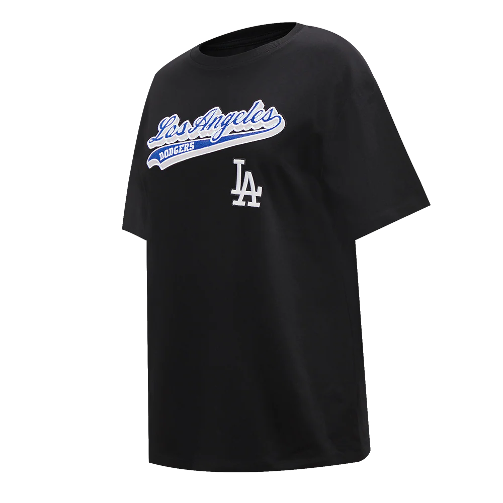MLB LOS ANGELES DODGERS SCRIPT TAIL WOMEN'S COTTON BOYFRIEND TOP