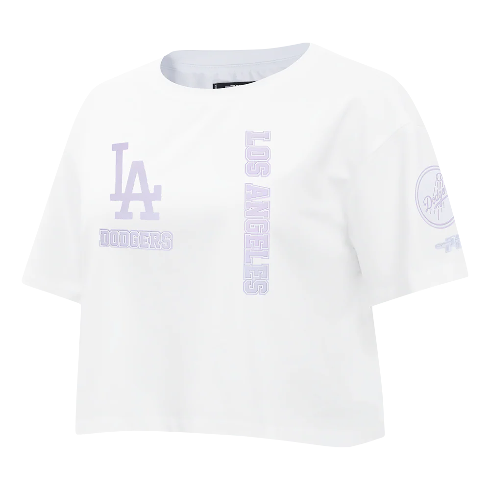 MLB LOS ANGELES DODGERS HOLOGRAM WOMEN'S SINGLE JERSEY BOXY TOP