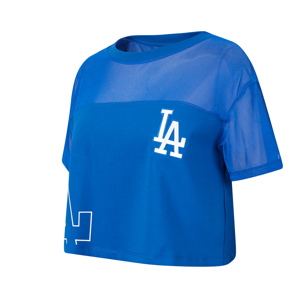 MLB LOS ANGELES DODGERS SHEER INFLUENCE WOMEN'S SHEER BOXY TOP