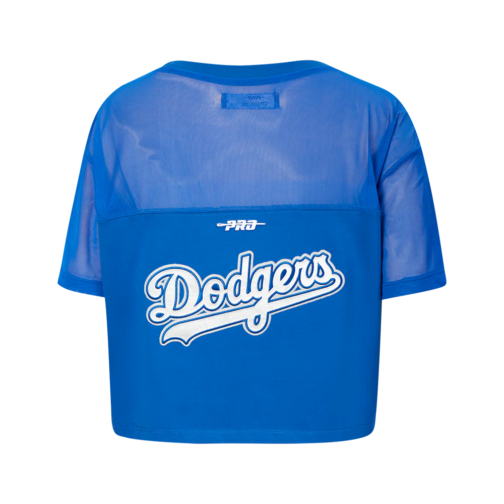 MLB LOS ANGELES DODGERS SHEER INFLUENCE WOMEN'S SHEER BOXY TOP