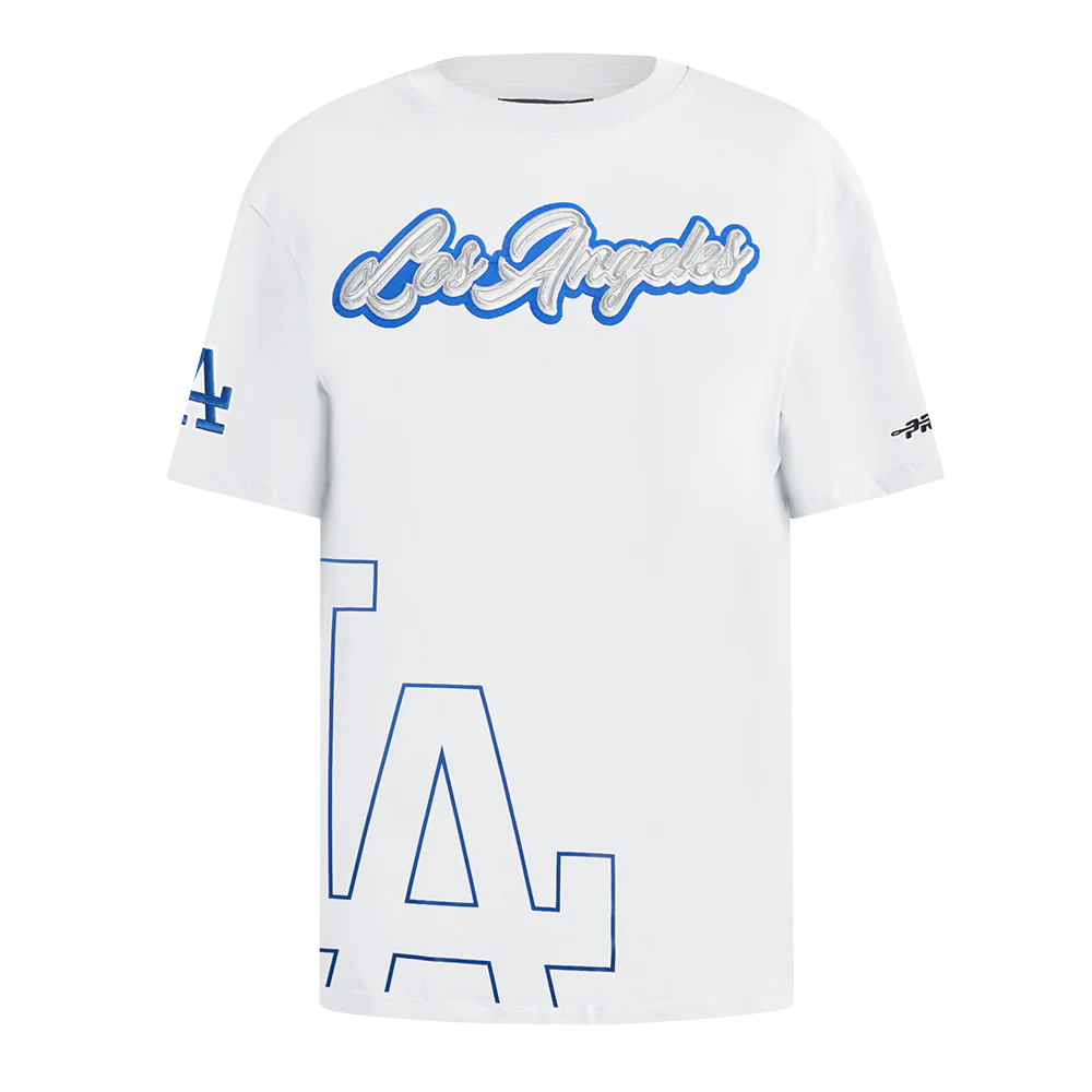 MLB LOS ANGELES DODGERS SHEER INFLUENCE WOMEN'S BOYFRIEND TOP