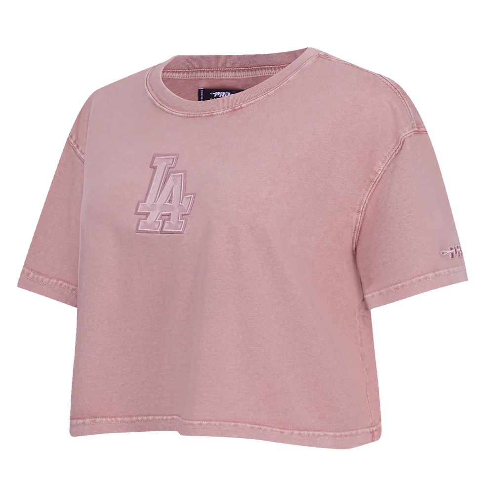 MLB LOS ANGELES DODGERS WASHED CLASSIC WOMEN'S ENZYME WASH BOXY TEE