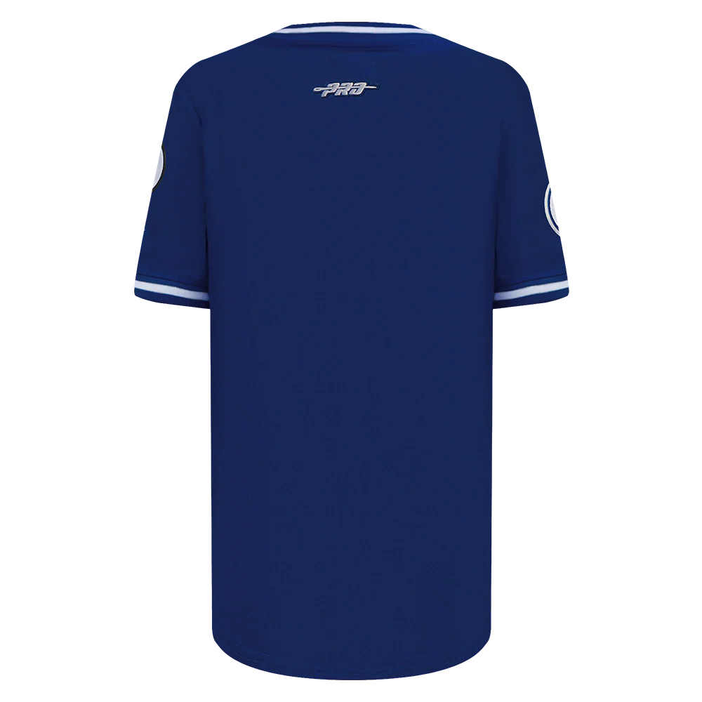 MLB LOS ANGELES DODGERS CLASSIC BIG BOYS SHORT SLEEVE STRIPED RIB TOP