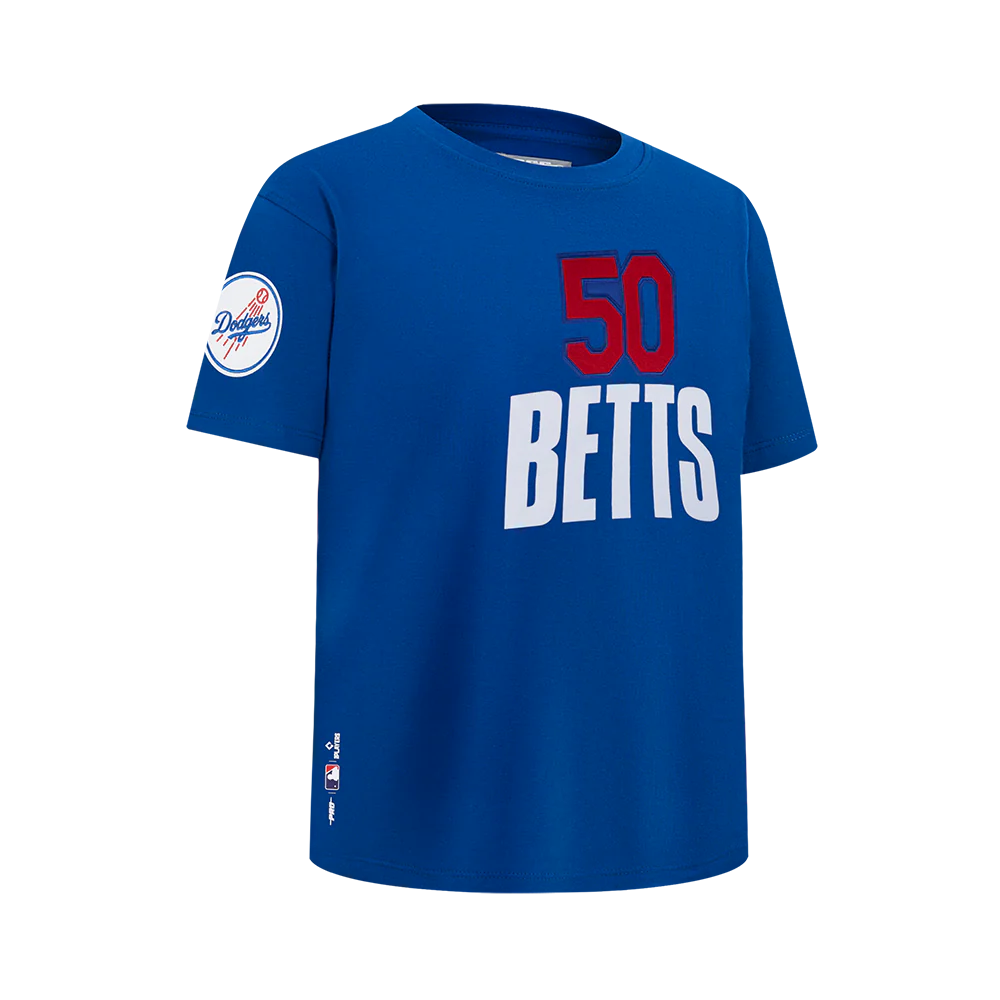 MLB LOS ANGELES DODGERS MOOKIE BETTS #50 CLASSIC PLAYER NAME AND NUMBER BIG BOYS SHORT SLEEVE TOP