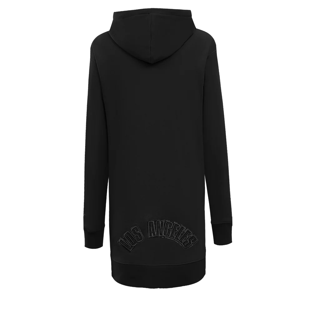 MLB LOS ANGELES DODGERS TRIPLE BLACK WOMEN'S HOODIE DRESS