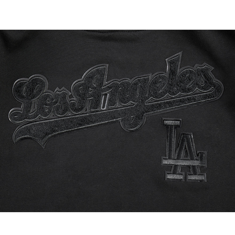 MLB LOS ANGELES DODGERS TRIPLE BLACK BIG BOYS FLEECE PULLOVER HOODIE
