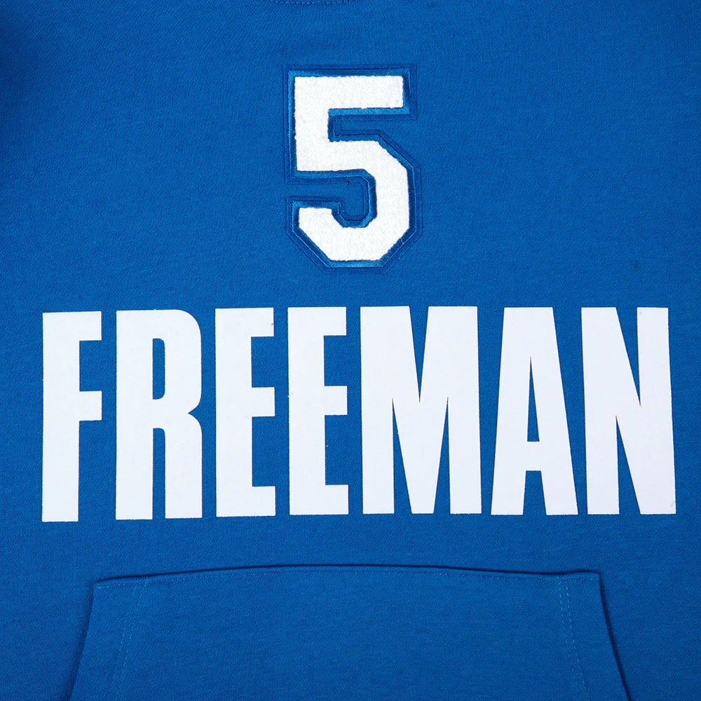 MLB LOS ANGELES DODGERS FREDDIE FREEMAN #5 CLASSIC PLAYER NAME AND NUMBER BIG BOYS PULLOVER HOODIE