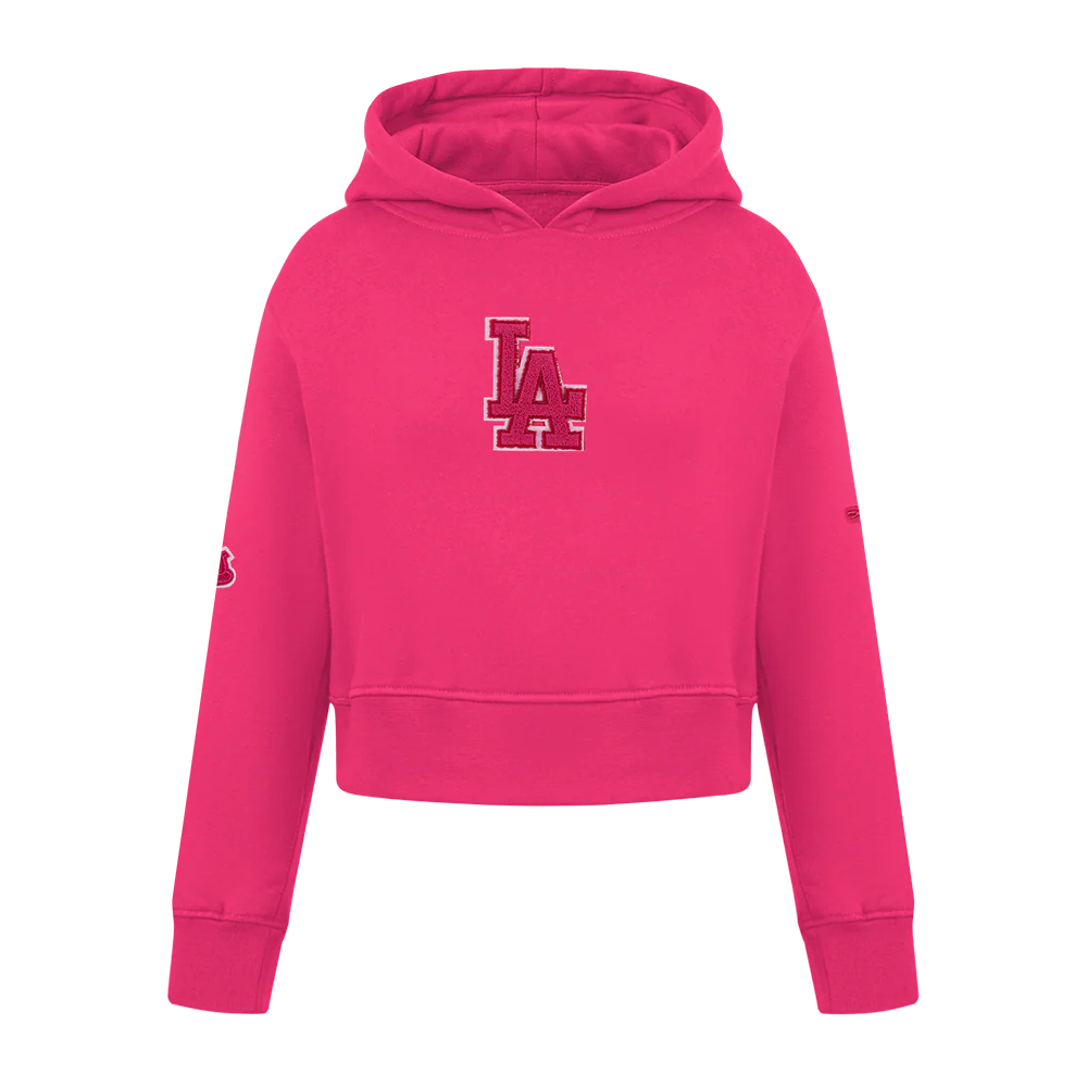 MLB LOS ANGELES DODGERS TRIPLE PINK BIG GIRLS FLEECE PO HOODIE