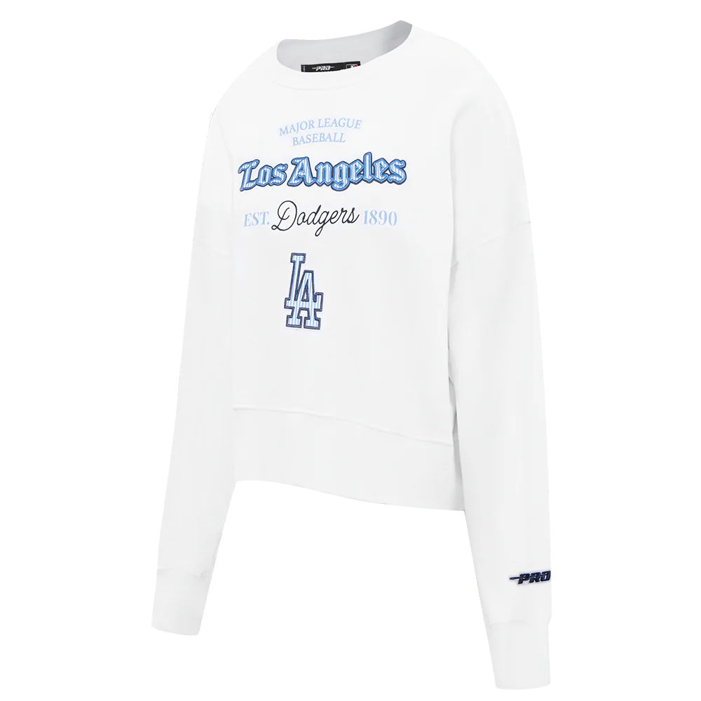 MLB LOS ANGELES DODGERS COUNTRY CLUB WOMEN'S DOUBLE KNIT CREWNECK