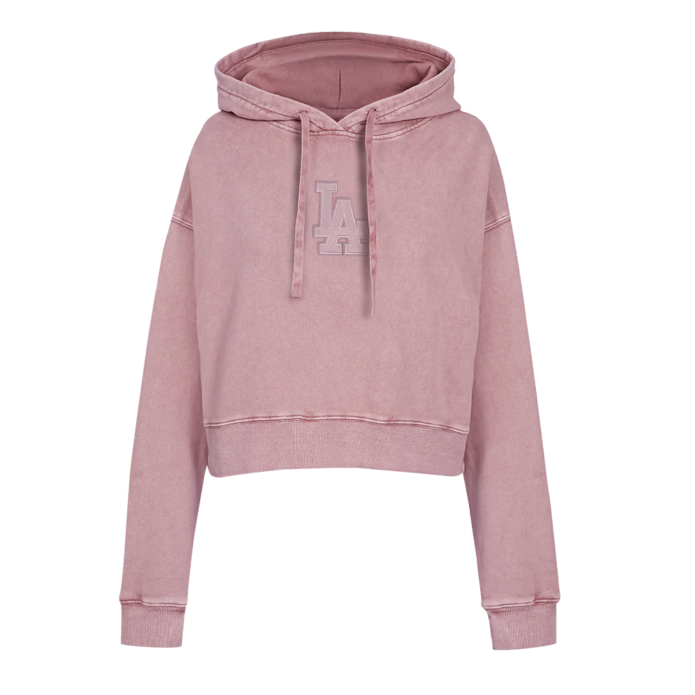 MLB LOS ANGELES DODGERS WASHED CLASSIC WOMEN'S ENZYME WASH FT CROPPED