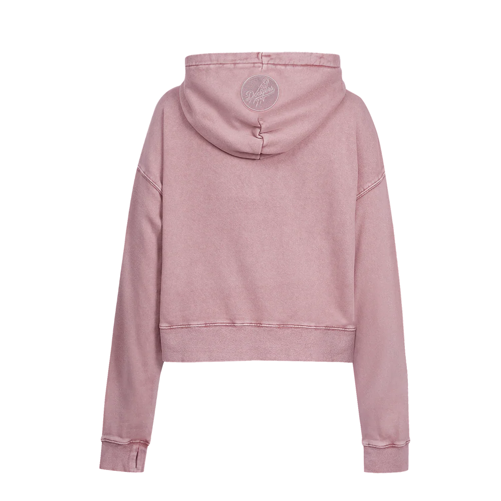 MLB LOS ANGELES DODGERS WASHED CLASSIC WOMEN'S ENZYME WASH FT CROPPED