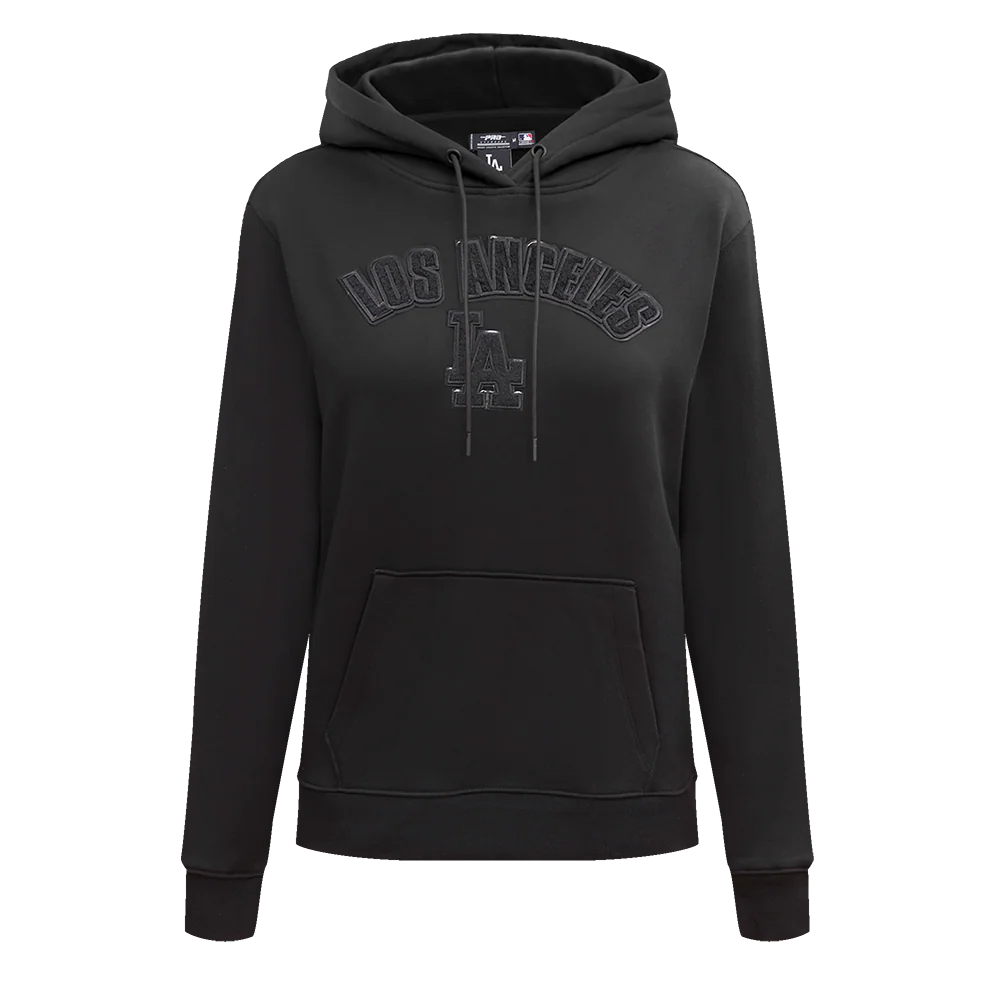 MLB LOS ANGELES DODGERS TRIPLE BLACK WOMEN'S PULLOVER HOODIE