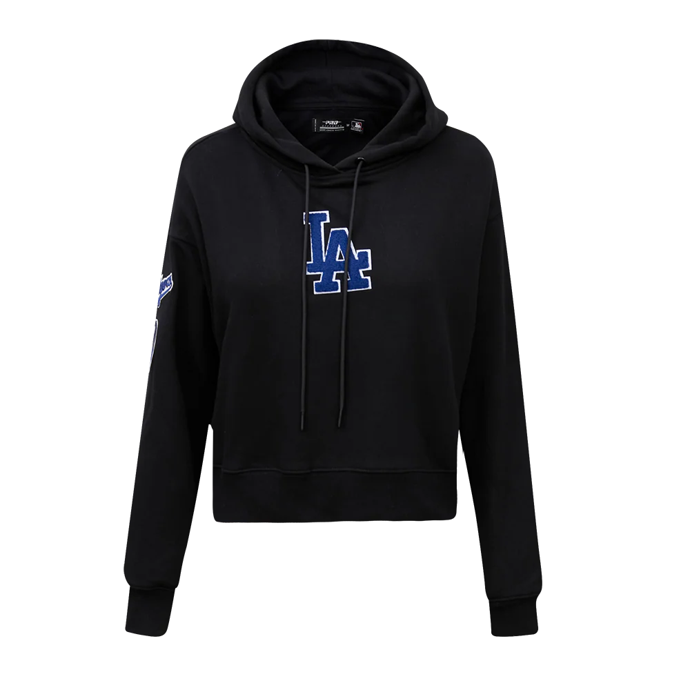 MLB LOS ANGELES DODGERS CLASSIC WOMEN'S CROPPED PULLOVER HOODIE